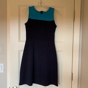 41 Hawthorn navy and teal dress